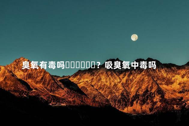 臭氧有毒吗？吸臭氧中毒吗？